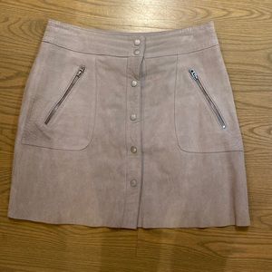Suede skirt